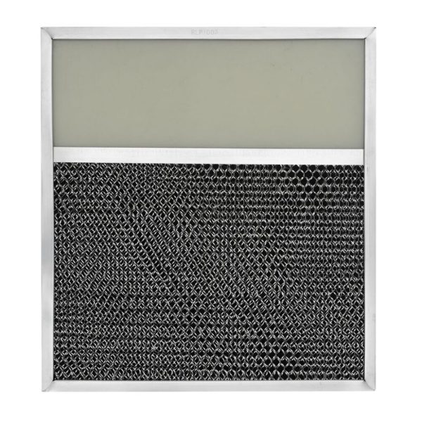 RLP1003 Aluminum/Carbon Grease and Odor Filter with Light Lens, 10-7/8 X 11-7/8 X 7/16, 4" Lens