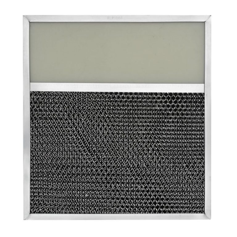 RLP1003 Aluminum/Carbon Grease and Odor Filter with Light Lens for Non-Ducted Range Hood | 4″ Lens