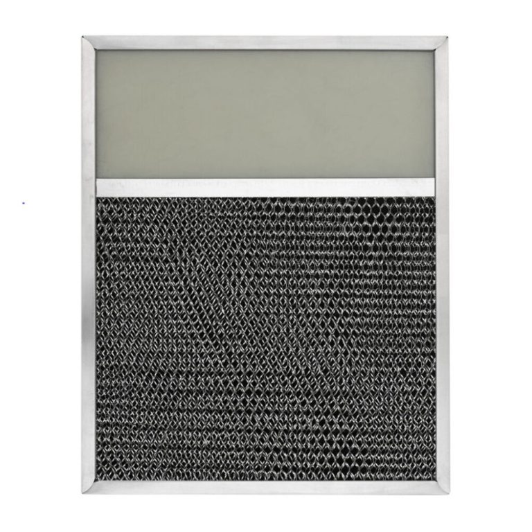 RLP1103 Aluminum/Carbon Grease and Odor Filter with Light Lens for Non-Ducted Range Hood | 4″ Lens