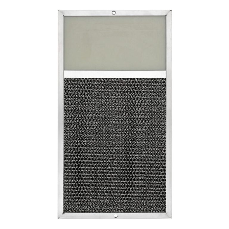 RLP0701 Aluminum/Carbon Grease and Odor Filter with Light Lens for Non-Ducted Range Hood | 4″ Lens | with Center Hole